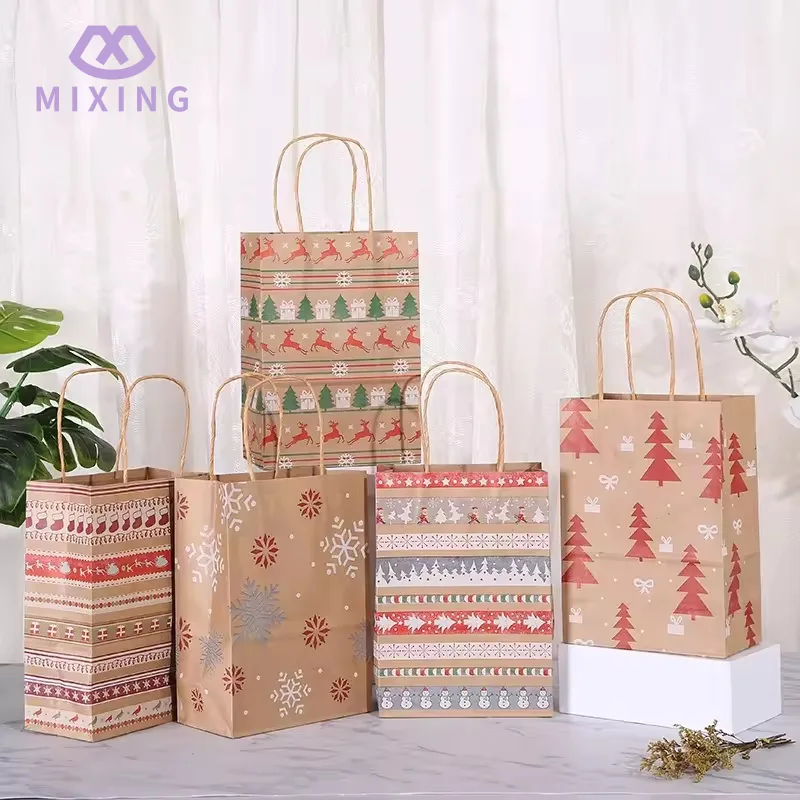 Kraft Christmas Gift Bags Kraft Christmas Gift Bags